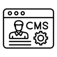 estilo de icono cms vector