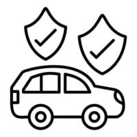 Car Insurance Icon Style vector