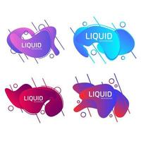 Abstract liquid shape template color editable. Fluid vector sign isolated on white background illustration for graphic and web design.