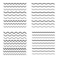 Wave line icon template color editable. black underlines, smooth end squiggly horizontal curvy squiggles symbol vector sign isolated illustration for graphic and web design.
