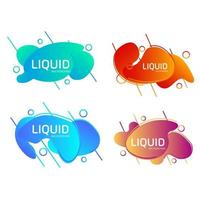 Abstract liquid shape template color editable. Fluid vector sign isolated on white background illustration for graphic and web design.