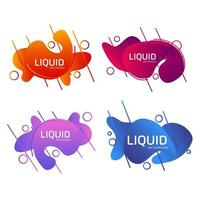 Abstract liquid shape template color editable. Fluid vector sign isolated on white background illustration for graphic and web design.