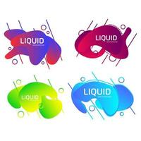 Abstract liquid shape template color editable. Fluid vector sign isolated on white background illustration for graphic and web design.