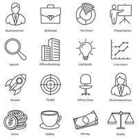 conjunto de ilustración de vector de logotipo de icono de finanzas empresariales. plantilla de símbolo de paquete de finanzas y contabilidad para colección de diseño gráfico y web