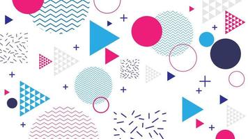 Abstract hipster memphis shape vector background