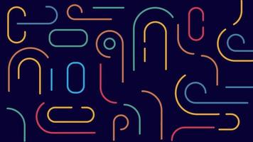 Modern geometric rounded colorful lines vector illustration