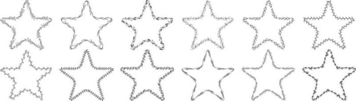 Star shaped leaf wreath vector