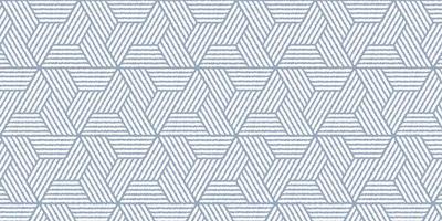 Geometric pattern blue weave design with wavy stripes lines vector