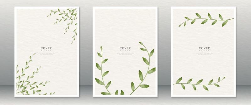 Nature green leaf book cover design