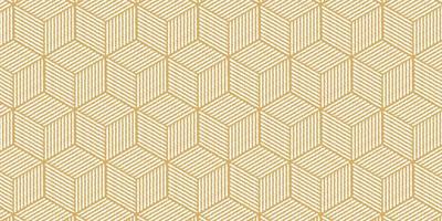 Geometric pattern with wavy stripes lines hexagon shape vector