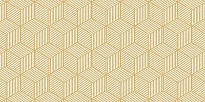 Geometric pattern with wavy stripes lines hexagon shape vector