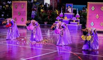 THAILAND,THAILAND -26 June 2019 Little child Thai dance ending show on 26 June 2019 photo