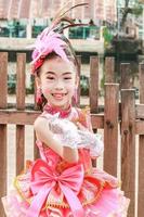 portrait of cute child Drum Mayer school students parade photo