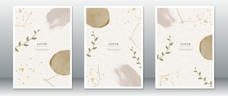 Cover page design watercolor modern background