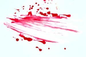 Blood stains isolated on white background photo