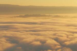 Great views of Sunrise with mountains and cloud. photo