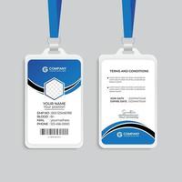 Modern and creative corporate company employee id card template vector
