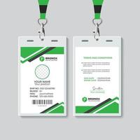 Modern identity Employee Abstract professional corporate office Id card design Simple and Clean ID Card Design template vector