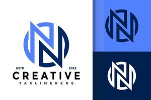 Abstract Monogram Letter N Modern Logo Design Vector For Template