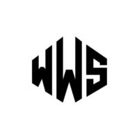 diseño de logotipo de letra wws con forma de polígono. wws polígono y diseño de logotipo en forma de cubo. wws hexágono vector logo plantilla colores blanco y negro. monograma wws, logotipo comercial y inmobiliario.