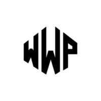 diseño de logotipo de letra wwp con forma de polígono. wwp polígono y diseño de logotipo en forma de cubo. wwp hexágono vector logo plantilla colores blanco y negro. monograma wwp, logotipo comercial y inmobiliario.