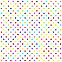 rainbow coloured polka dot pattern background vector