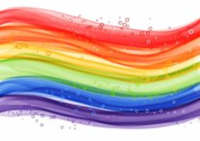 hand painted rainbow coloured watercolour background vector