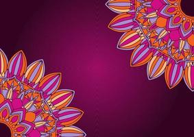 decorative background with colourful mandala design vector