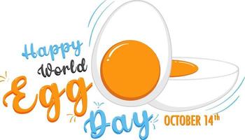 World Egg Day October 14 Banner Design vector