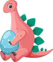 Cute Stegosaurus Dinosaur Cartoon vector