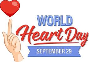 World Heart Day September 29 vector