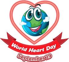 World Heart Day Banner Design vector