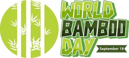 World bamboo day logo banner vector