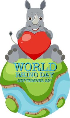 World Rhino Day September 22 Banner