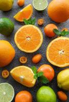 Fresh citrus fruits photo