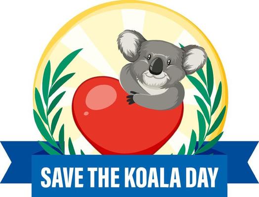 Save the koala day banner design