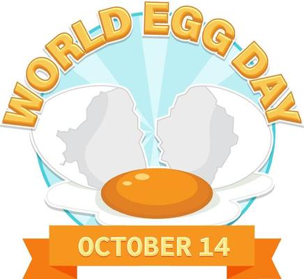 World egg day banner or logo design