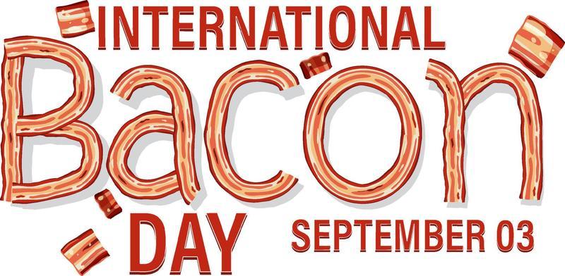 International bacon day poster template