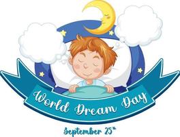 World Dream Day Banner Design vector