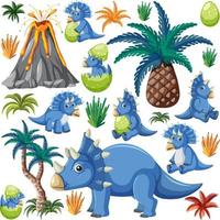 Cute dinosaur seamless pattern vector