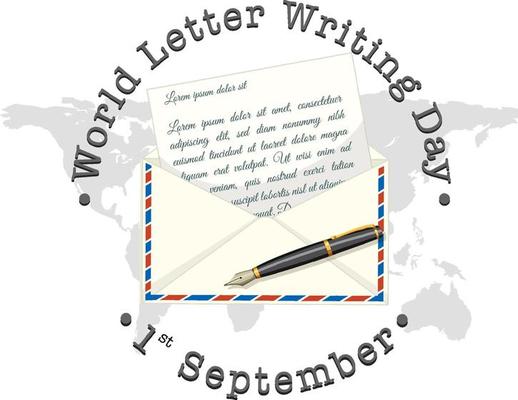 World Letter Writing Day Banner Design