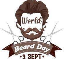 World Beard Day September 3 vector