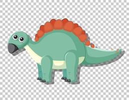 Cute stegosaurus dinosaur isolated