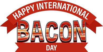 International bacon day logo banner vector
