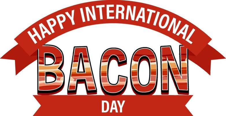 International bacon day logo banner