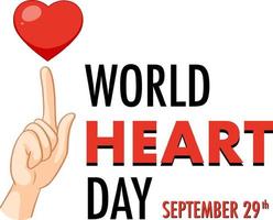 World Heart Day Banner Design vector