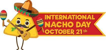 International Nacho Day Poster Design vector