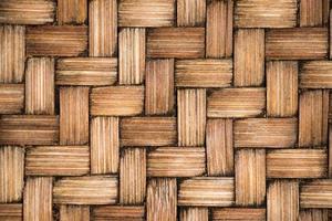 Closed up of brown color wooden weave texture background photo