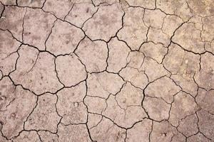 Cracked dry brown soil background, global warming effect photo