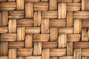 Closed up of brown color wooden weave texture background photo